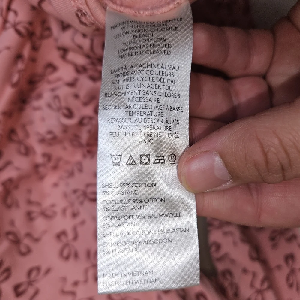 Maeve Lace Bow Print V-Neck Top, Size S, NWT - Picture 8 of 8